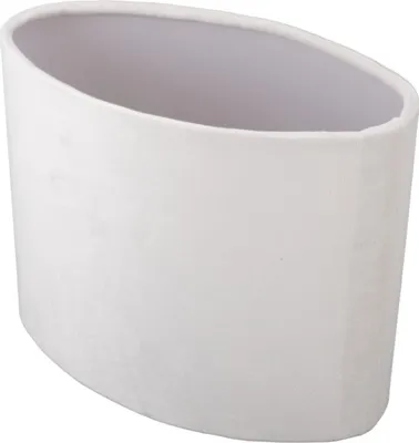 Image de Abat-jour ovale pour lampe E27 E14 Utilisation universelle Couvre-lampe moderne pour lampe de table et lampe à pied Blanc