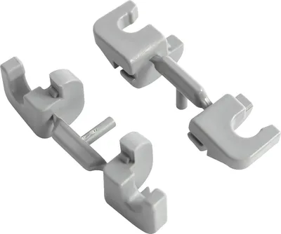 Produktbild von VS TAL Side Korb-Befestigungsclips für KB 300 mm Kunststoff verkehrsgrau 4 Stück