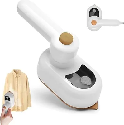 Produktbild von Herbst Mini -Dampfeisen, faltbare tragbare leichte, trockenes nasse Eisen 50 ml Wassertank Hausreise, weiß