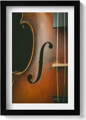 Produktbild von Geigeninstrument– Wandbild mit Rahmen – Gerahmtes Bild  – Wanddekoration – 20x30 cm – Schwarz