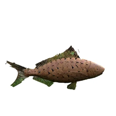 Productafbeelding van Mooie metalen vis, een marlijn, perfect voor de tuin, het terras of de veranda. Vorstbestendig, weerbestendig en nieuw. 35 cm hoog, artikelnummer 02-23002