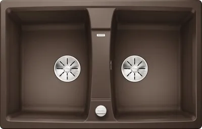 Image de BLANCO LEXA 8, SILGRANIT® PuraDur®, couleur café, réversible, avecà distance du vidage