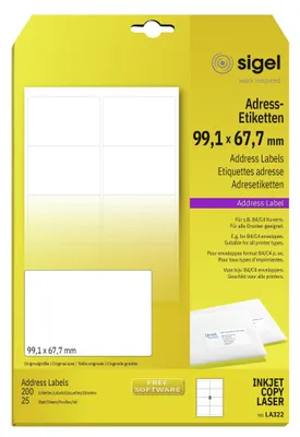 Image de Adressetikett 99,1x67,7mm weiß