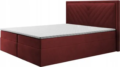 Produktbild von Boxspringbett POLI , Topper Federkern , 160 x 200 cm , ( Rot - Manila 23 )