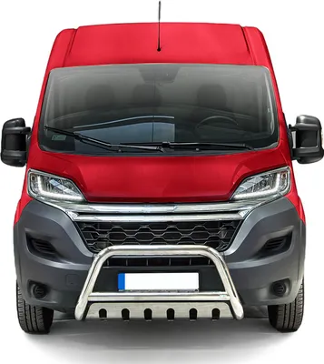Obrázek produktu pro Ochranná lišta předního nárazníku pro Citroen Jumper 2006-2016 ocelová s ABE stříbrná