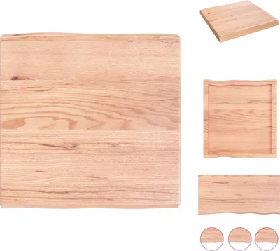 Produktbild von vidaXL Tischplatte 60x60x(2-6) cm Massivholz Behandelt Baumkante - Tischplatten