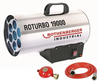 Immagine prodotto di ROTHENBERGER Pistola di riscaldamento industriale ROTURBO 19000 con piezo, incluso tubo flessibile e regolatore - 1500000051
