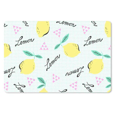 Produktbild von MuchoWow® Mauspad Mousepad Hipster - Zitrone - Pastell - Muster 27x18 cm - Mousepads - Maus Mat - Pad - Mausunterlage - Büroartikel - Desk Matten