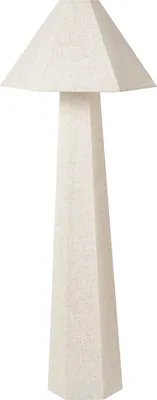 Produktbild von BELIANI Stehlampe hellbeige Stoffschirm Sockel Käfig Lampenschirm Schlafzimmer Wohnzimmer modern
