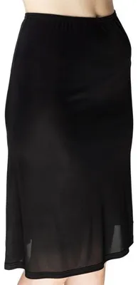 Produktbild von Mewa Lingerie Damen Halbrock Viskose Unterrock - Antistatisch, Atmungsaktiv & Unsichtbar unter dem Kleid, Größe 40, Schwarz