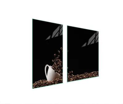 Immagine prodotto di Piastre copri fornelli 2 pezzi 90x52 Vetroceramica copri piano cottura vetro tagliere caffè nero