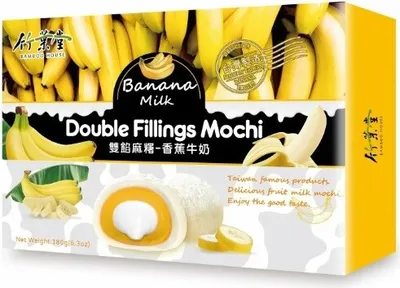 Zdjęcie produktu dla Ciastka Mochi Banan & Mleko 180g - Bamboo House