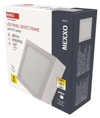 LED-Anbauleuchte NEXXO, quadratisch, weiß, 7,6W, mit Change CCT