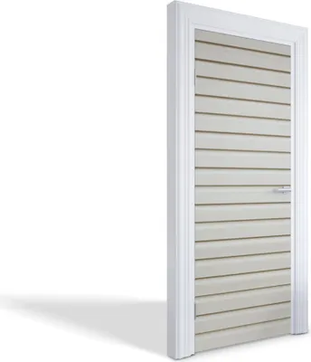 Produktbild von Türdeko Aufkleber Selbstklebende Wandsticker Personalisiert - Weiße Wandpaneele - 75 x 205 cm
