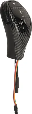 Obrázek produktu pro Automatická řadicí páka Červené startovací tlačítko LED Elektronická páka automobilu Rukojeť řadicí páky Hlava Fit pro řadu 5 E60 E61 Styl uhlíkových vláken