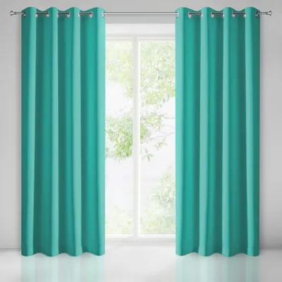 Obrázek produktu pro Eurofirany 351258, Sheer, Tyrkysová, Jednobarevný, Polyester, Průchodka, 210 g/m²