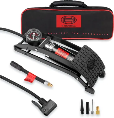 Produktbild von HEYNER® Premium nožná pumpa 10 bar + taška a adaptér BlackEdition PedalPower PRO