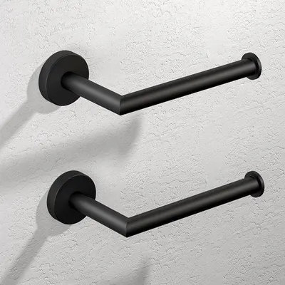 Produktbild von Toiletpapierhalter aus Stahl - schwarz - modern