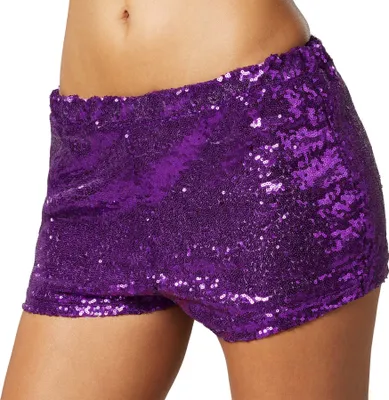 Produktbild von Pailletten-Shorts - lila, S