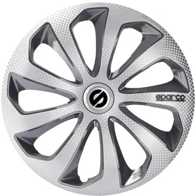 Produktbild von Radkappen Grau/Silber Carbon Radzierblenden Radblenden SPC1575SVGRC SPARCO
