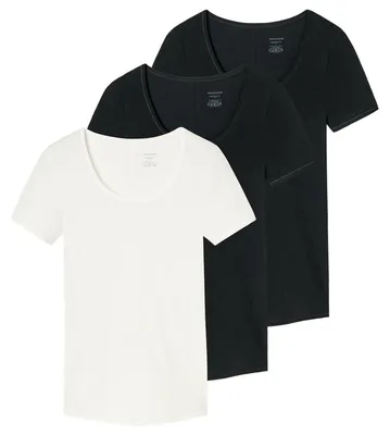 Produktbild von Schiesser 3er Pack Personal Fit Unterhemd / Shirt Kurzarm Atmungsaktiv und feuchtigkeitsregulierend, Ohne Seitennähte für hohen Komfort, Weicher, elastischer Single Jersey