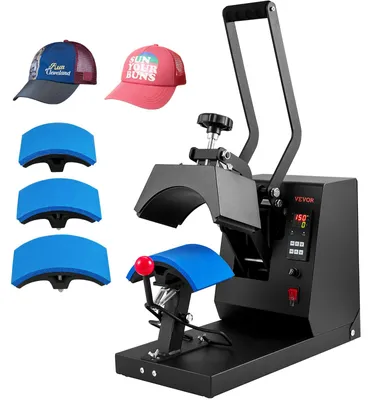 Immagine prodotto di Macchina per cappelli - Macchina per termosaldatura - Macchina per trasferimento termico - Macchina per sublimazione - Piastre riscaldanti regolabili 4-in-1