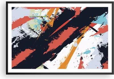 Produktbild von Gerahmtes Poster - Schwarzer Rahmen - Abstraktion Graffiti Modern - 91,5x61 cm - Wand Bild - Wanddeko - Wandbilder - Wandposter - Bilderrahmen - Bilder - Kunstdruck - Wandbild - P2BAA91x61-4257