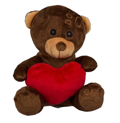 Produktbild von GiftyCity Teddybär mit Herz Farbe: dunkelbraun