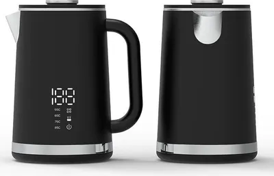 Produktbild von Wasserkocher, 1,7 l, doppelwandiger elektrischer Teekessel mit Temperaturregelung, Edelstahlkessel, Teekanne mit Digitalanzeige, BPA-frei