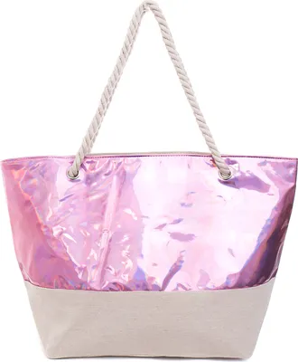 Produktbild von Niklarson Strandtasche 56x39 cm beige rosé Umhängetasche Tasche Beach T9000-C