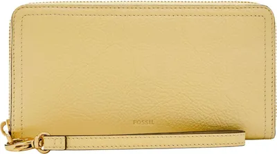 Image de FOSSIL porte-monnaie Logan RFID Zip Around Clutch Daze jaune clair