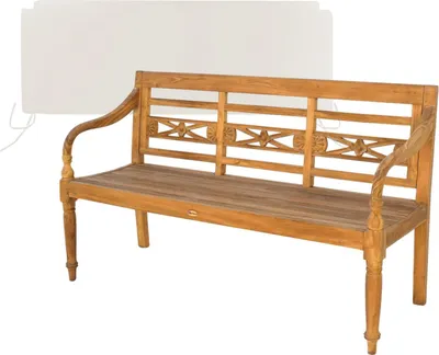 Produktbild von Gartenbank Aoste Teak Massivholz 150 cm Creme