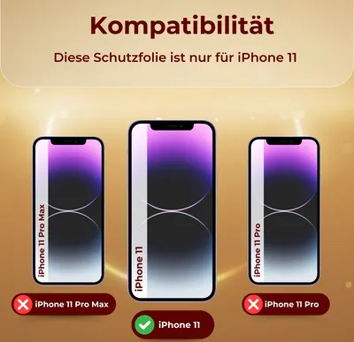 Produktbild von 5x 9H Panzerglas für iPhone 11 HD KLAR echtes Tempered Glass Panzerfolie Displayschutz Schutzglas Hartglas Schutzfolie Screen-Protector
