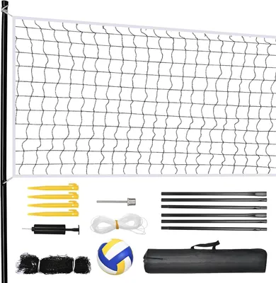 Produktbild von Volleyballnetz Set, verstellbare Netzhöhe, mit Ball, Tragetasche, für Strand