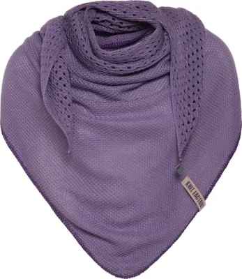 Produktbild von Knit Factory April Dreieckstuch gestrickt - Violett - 190x85 cm