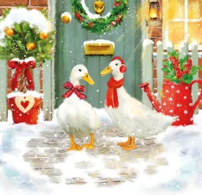 Produktbild von Weihnachten - Cocktail Servietten 25 x 25 cm – 3-lagig – 15