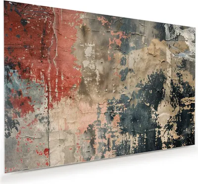 Produktbild von Glasbild 60x40cm in XXL für Wohnzimmer, Schlafzimmer Motiv Abblätternde Farbe