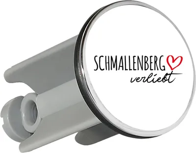 Produktbild von Huuraa Waschbeckenstöpsel Schmallenberg verliebt 4cm höhenverstellbar Abflussstopfen Geschenkidee