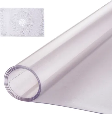 Produktbild von VEVOR Kunststoff-Tischdecke, 107,7 x 152,4 cm, 1,5 mm dick, mattierter Tischschutz, rechteckige PVC-Schreibtischunterlage, wasserdichte und leicht zu reinigende Schreibtischunterlage, Tischdecke