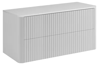 Produktbild von Badezimmerschrank 100, Weiß, Platte weiß, 100,8 x 44,2 x 50 cm