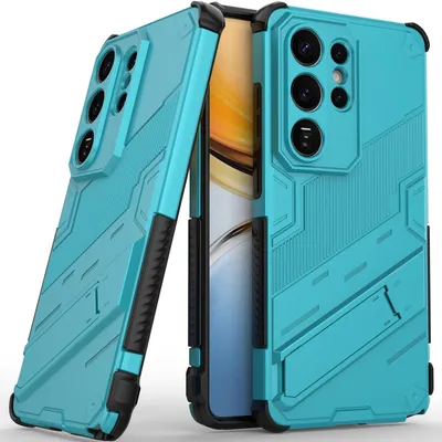 Obrázek produktu pro Pouzdro pro Samsung Galaxy S26 Ultra Hybridní PC TPU Nárazuvzdorné Ochranné Pouzdro s Funkcí Stojanu modré