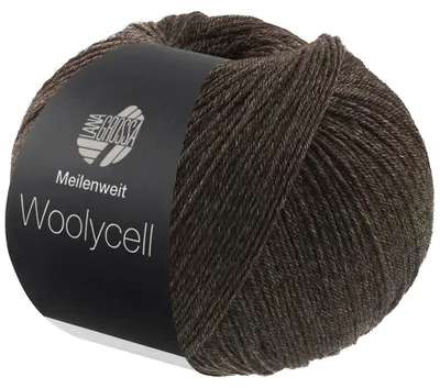 Produktbild von Lana Grossa Meilenweit 100 g WOOLYCELL 4-fach Sockengarn ohne Polyamidanteil 400 m Farbe 014 - Anthrazit