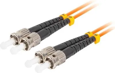 Imagen del producto de Cable de fibra óptica Lanberg, conector SC/UPC - SC/UPC, dúplex, 3.0mm, OM2, 50/125, revestimiento LSZH, 1 metro, color naranja