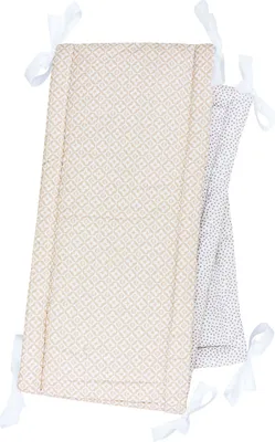 Produktbild von Bellochi Multifunktional Baby Decke Set - Doppelseitig Baby Bettwäsche 75x100 cm und Kissen 30x40cm - aus 100% Baumwolle -   (Beige Dots)