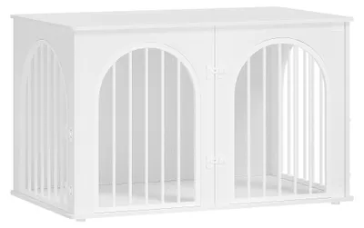 Imagen del producto de Jaula para perros - Transportín para perros - Caseta para perros - Corral para perros - Jaula para perros con mesa - Extra grande, con 3 puertas