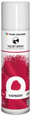 Obrázek produktu pro Barva ve spreji "Velvet Spray" 250 ml, malinová barva - potravinářské barvivo pro dorty a dezerty