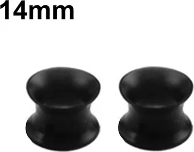 Produktbild von Ohr Expander Mode Körper Piercing Schmuck Silikon Männer und Frauen Ohr Tunnel Messgeräte für Geburtstag Party-Schwarz,14 mm
