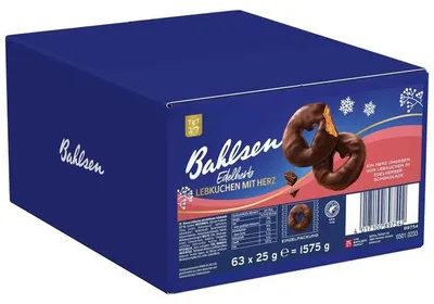 Produktbild von Bahlsen Lebkuchen mit Herz Edelherb 63er