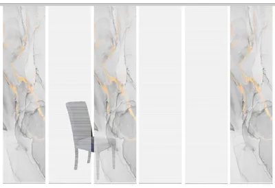 Produktbild von MARMOSA Schiebegardine, halbtransparent, Bambusoptik, 260x60 cm