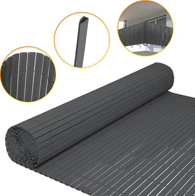 Zdjęcie produktu dla Aopunly Mata osłonowa z PVC, ogrodzenie osłonowe, osłona na ogrodzenie, balkon, osłona przed wiatrem, szara, 90 x 400 cm